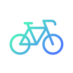 bicycle pixel perfect gradient linear ui icon vector image