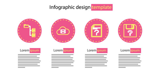 set line unknown document cloud mail server vector image
