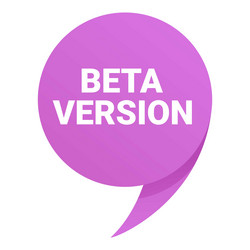 web beta version icon cartoon computer vector image