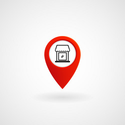 red location icon for store eps file vector image