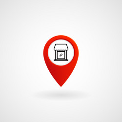 red location icon for store eps file vector