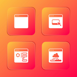 Set browser window files setting and cloud vector