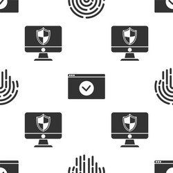 set fingerprint secure your site with https ssl vector image