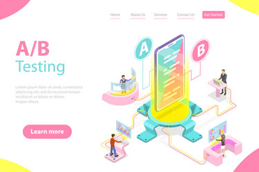 A/B Testing - Split Testing Concept vector image