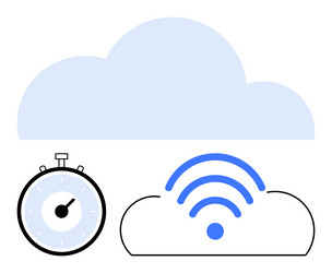 cloud computing symbolizing speed and connectivity vector image