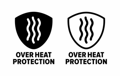 Over voltage protection information sign Vector Image