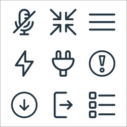 User interface line icons linear set quality vector