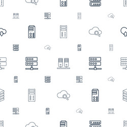 database icons pattern seamless white background vector