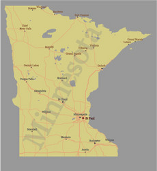 Minnesota State Map vector