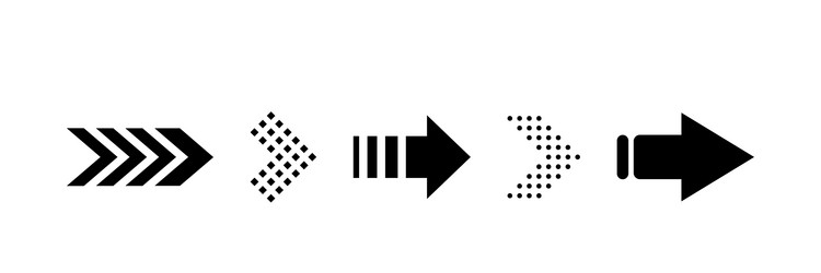 Arrow icon arrows icons isolated right Royalty Free Vector