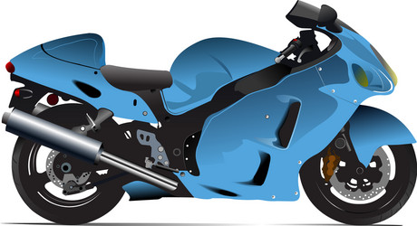 Sketch of modern motorcycle vector