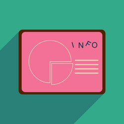 flat web icon with long shadow presentation vector image