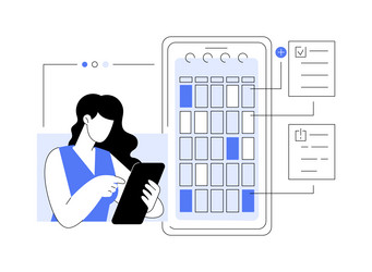 Scheduling systems abstract concept vector