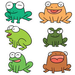 set of frog Vector Image