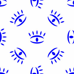 simple seamless pattern print with repeating eye vector image