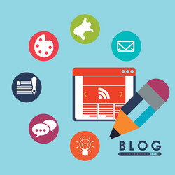 Blog concept vector