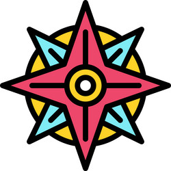 compass icon location map and navigation vector