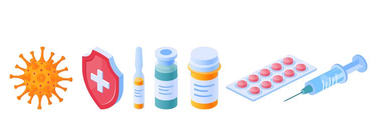 immune system concept in isometric view vector image
