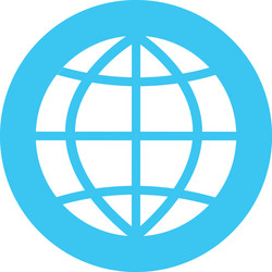 isolated global sphere silhouette block style icon vector image