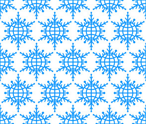 Abstract globe snowflake pattern vector