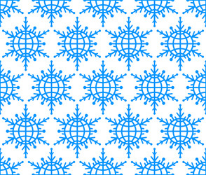 Abstract globe snowflake pattern vector