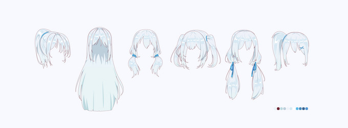 Manga Anime Girl Long Hair Vector Images (94)