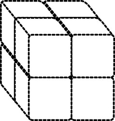 cube with blocks icon vector image