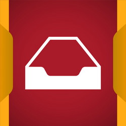 empty drawer icon for web and mobile vector