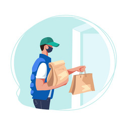 Doorstep Delivery and Parcel 4825032 Vector Art at Vecteezy