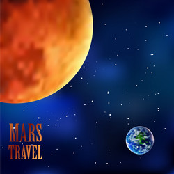 mars and earth sky background eps file vector image