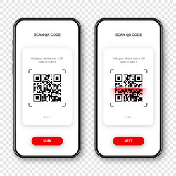 qr code scanner reader app for smartphone vector image