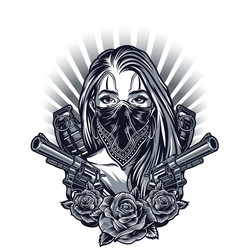 Vintage chicano tattoo concept vector