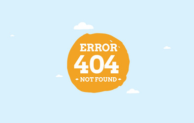 404 error web page design not found vector