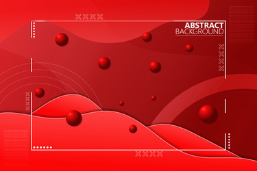 abstract background with fluid wavy shape and red vector image