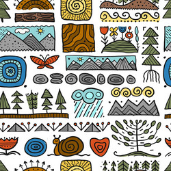 abstract nature seamless pattern for your design vector image