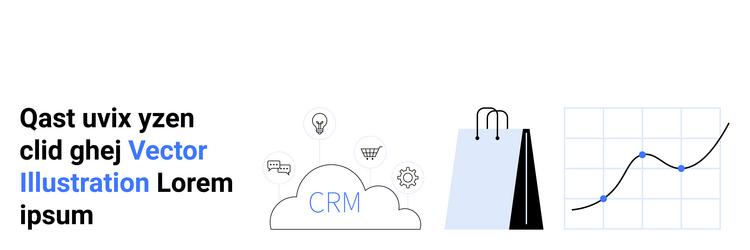 crm integration with shopping analytics and growth vector image