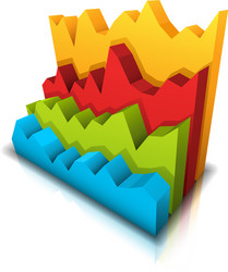 Colorful Chart Data Visualization vector image
