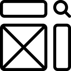 cross frame assembly with sidebars design vector image