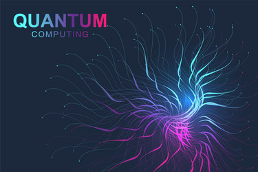 Quantum Computing & AI vector image