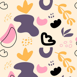 hand drawn pattern background with abstract shape vector image