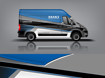 van wrap design sticker and decal Vector Image