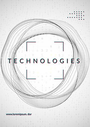 digital technology abstract background artificial vector image