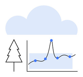 environmental data analysis connecting climate vector image