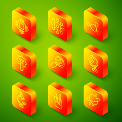 set line processor cpu virus molecule explosion vector image