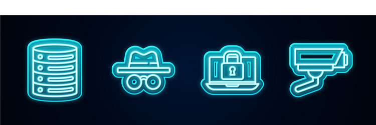 set line server data web hosting incognito mode vector image