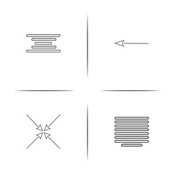 Web linear simple icon setoutline icons vector