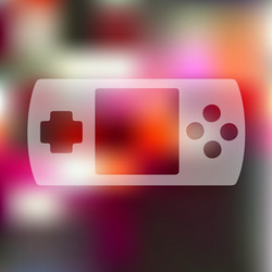 Joystick icon on blurred background vector