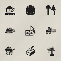 set of 9 editable structure icons includes vector image