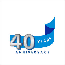 40 year anniversary template design Royalty Free Vector