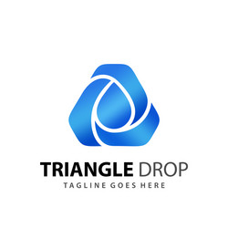 Abstract colorful triangle drop icon logo design Vector Image